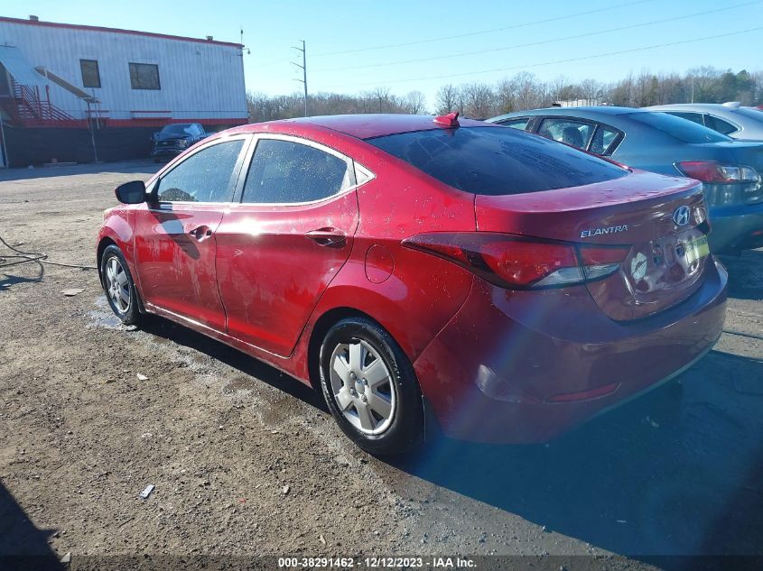 2016 HYUNDAI ELANTRA SE/SPORT/LIMITED - KMHDH4AE2GU574819