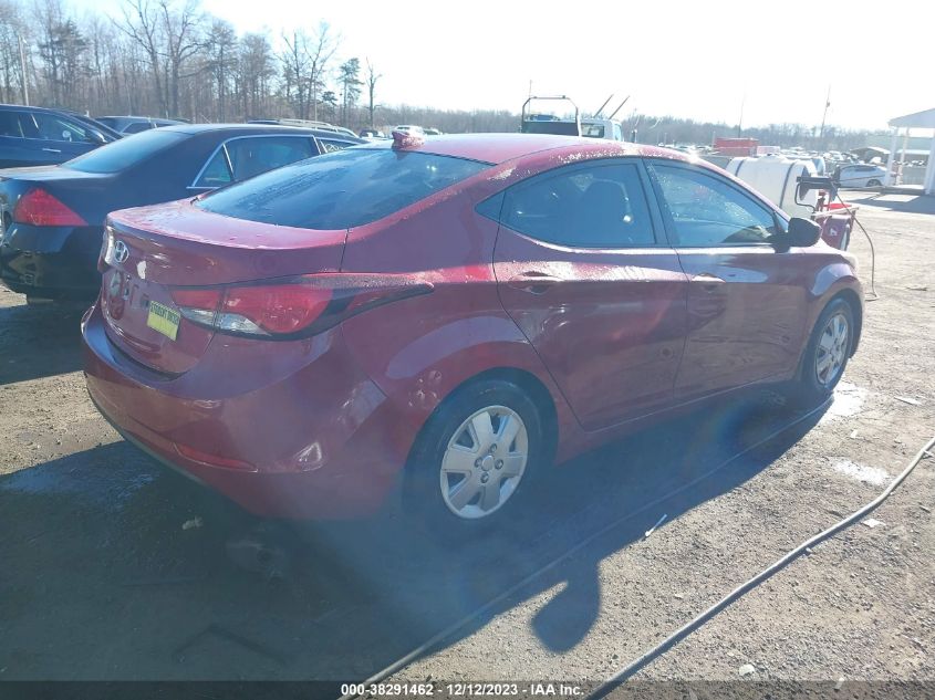 2016 HYUNDAI ELANTRA SE/SPORT/LIMITED - KMHDH4AE2GU574819