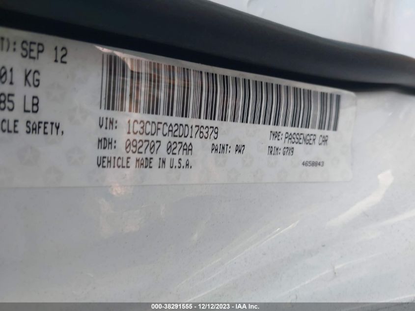 2013 DODGE DART LIMITED/GT - 1C3CDFCA2DD176379