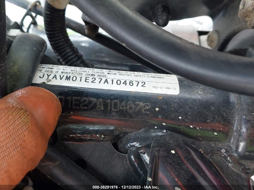 2007 YAMAHA XVS650 - JYAVM01E27A104672