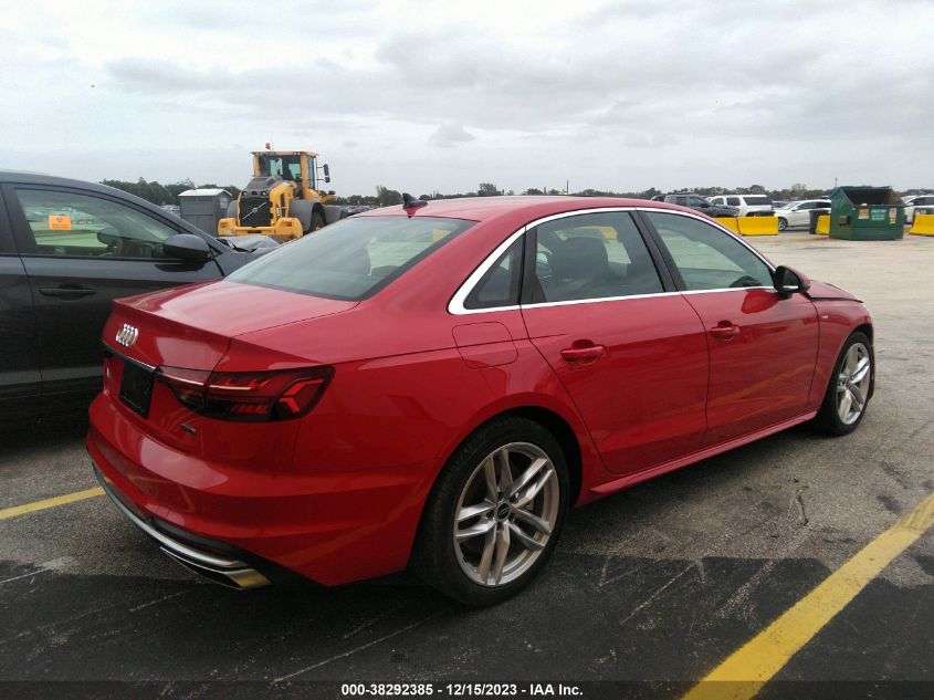 2023 AUDI A4 PREMIUM PLUS 45 TFSI S LINE QUATTRO S TRONIC - WAUEAAF48PA034899