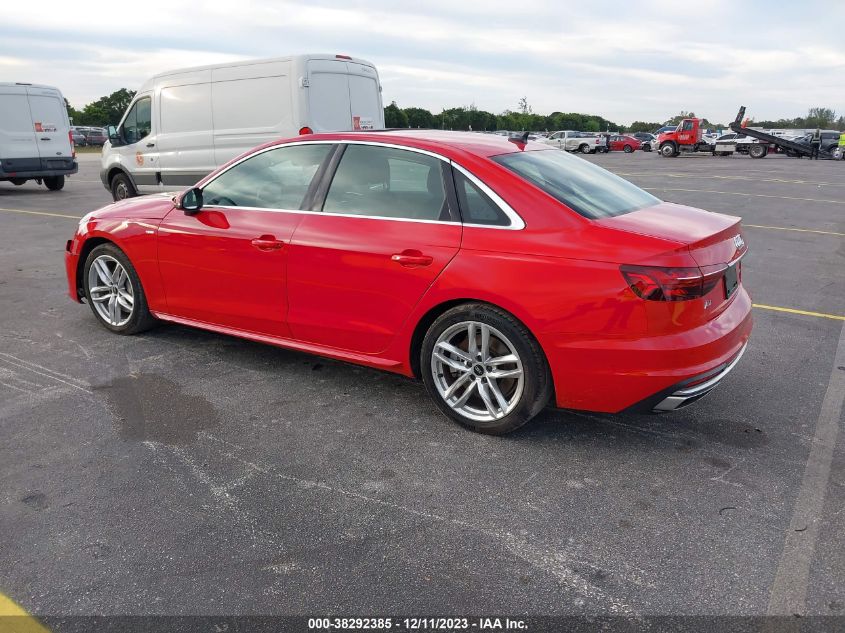 2023 AUDI A4 PREMIUM PLUS 45 TFSI S LINE QUATTRO S TRONIC - WAUEAAF48PA034899