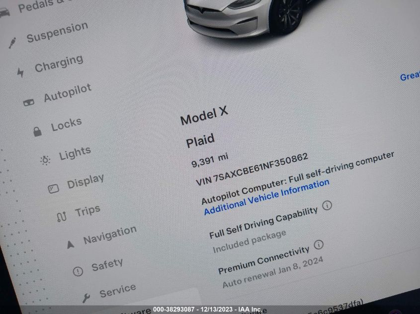 2022 TESLA MODEL X - 7SAXCBE61NF350862