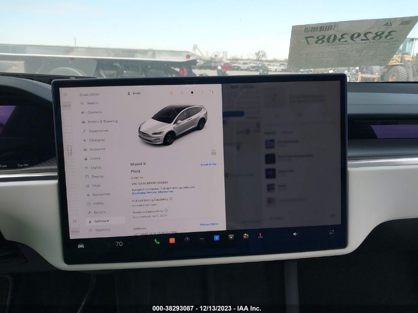 2022 TESLA MODEL X - 7SAXCBE61NF350862