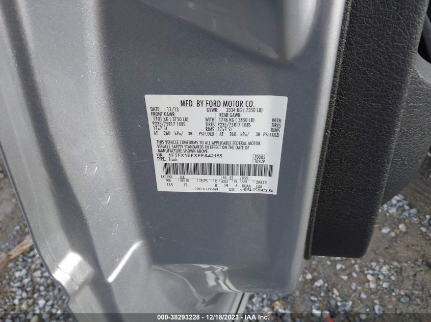 2014 FORD F-150 STX - 1FTFX1EFXEFA42155