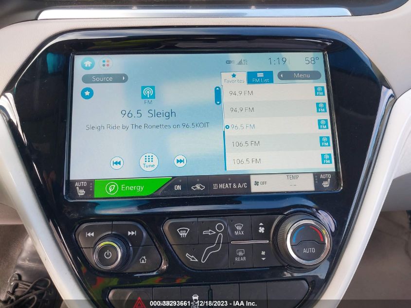 2017 CHEVROLET BOLT EV PREMIER - 1G1FX6S00H4152492
