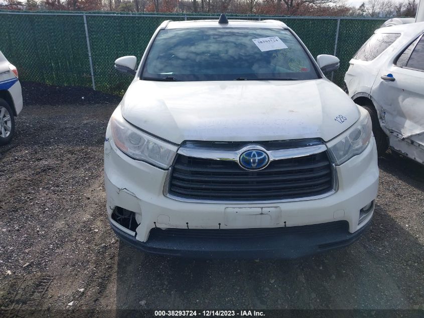 2016 TOYOTA HIGHLANDER HYBRID LIMITED PLATINUM V6 5TDDCRFH7GS018044