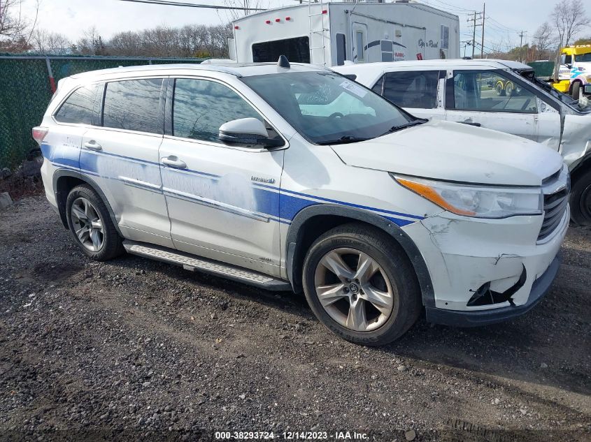 2016 TOYOTA HIGHLANDER HYBRID LIMITED PLATINUM V6 5TDDCRFH7GS018044