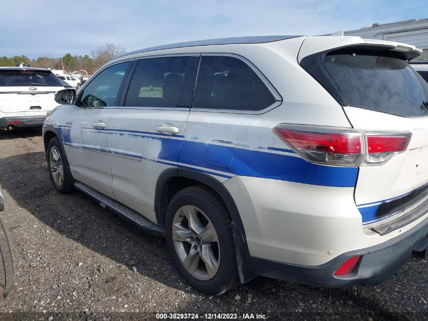 2016 TOYOTA HIGHLANDER HYBRID LIMITED PLATINUM V6 5TDDCRFH7GS018044