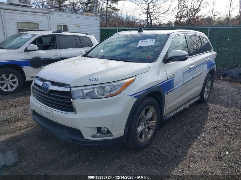2016 TOYOTA HIGHLANDER HYBRID LIMITED PLATINUM V6 5TDDCRFH7GS018044
