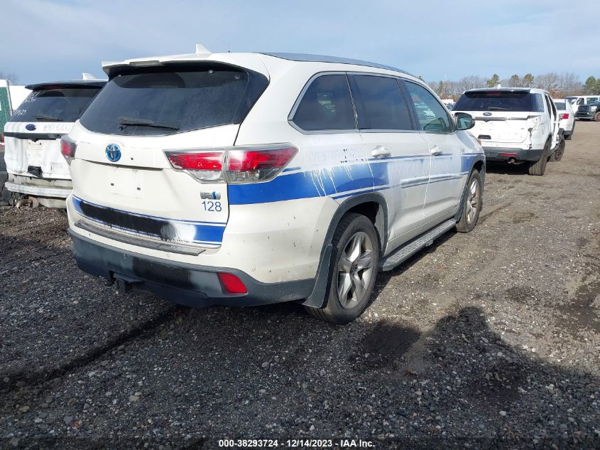 2016 TOYOTA HIGHLANDER HYBRID LIMITED PLATINUM V6 5TDDCRFH7GS018044
