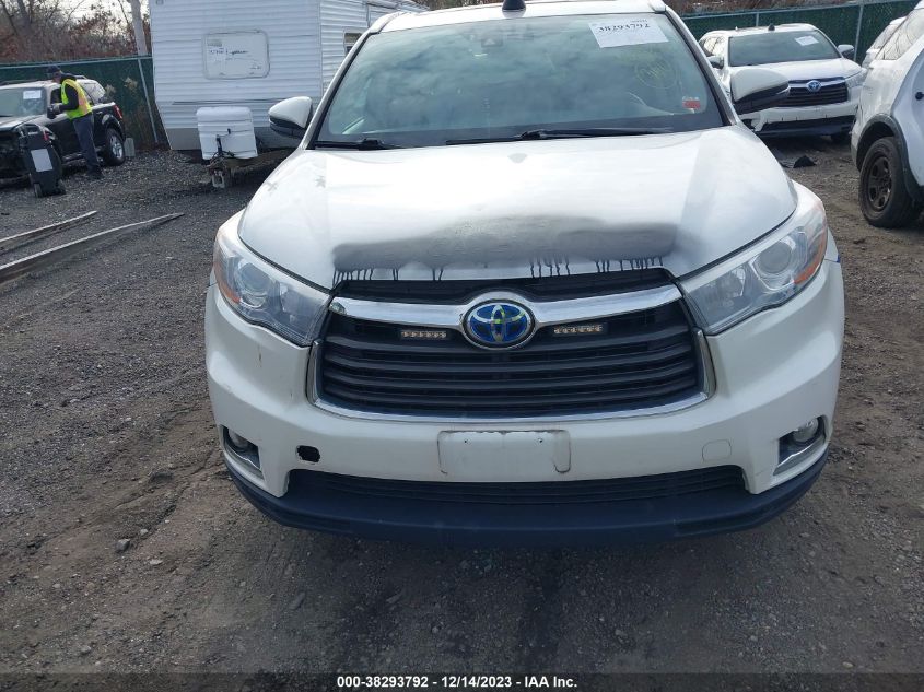 2016 TOYOTA HIGHLANDER HYBRID LIMITED PLATINUM V6 5TDDCRFH0GS017933