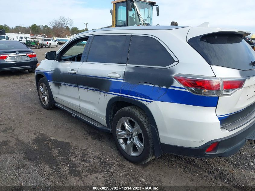 2016 TOYOTA HIGHLANDER HYBRID LIMITED PLATINUM V6 5TDDCRFH0GS017933