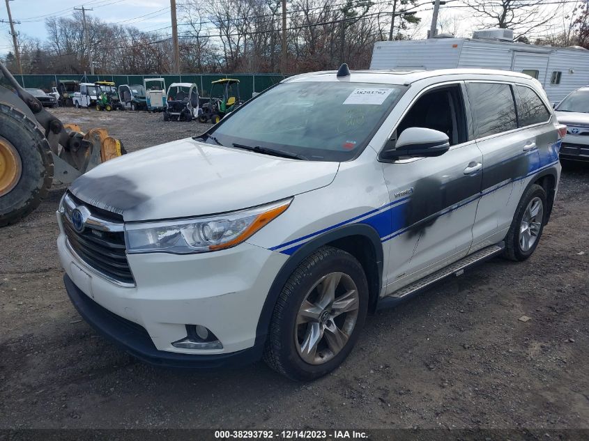 2016 TOYOTA HIGHLANDER HYBRID LIMITED PLATINUM V6 5TDDCRFH0GS017933