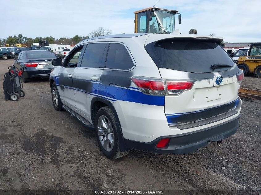 2016 TOYOTA HIGHLANDER HYBRID LIMITED PLATINUM V6 5TDDCRFH0GS017933