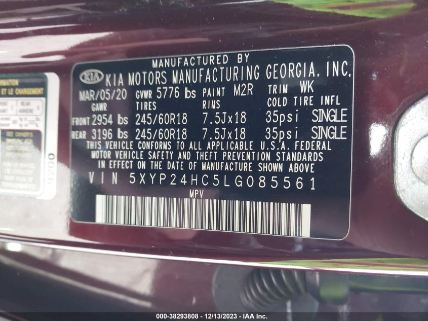 2020 KIA TELLURIDE LX - 5XYP24HC5LG085561