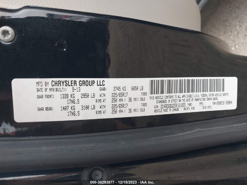 2014 DODGE GRAND CARAVAN AVP/SE - 2C4RDGBG2ER161655