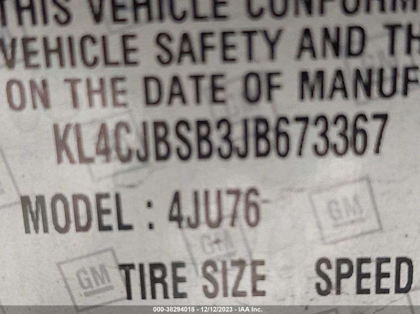 2018 BUICK ENCORE PREFERRED II - KL4CJBSB3JB673367