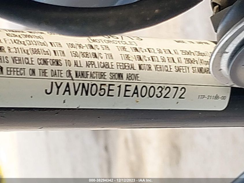 2014 YAMAHA XVS950 CU JYAVN05E1EA003272