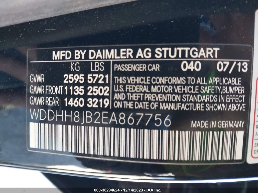 2014 MERCEDES-BENZ E 350 4MATIC - WDDHH8JB2EA867756