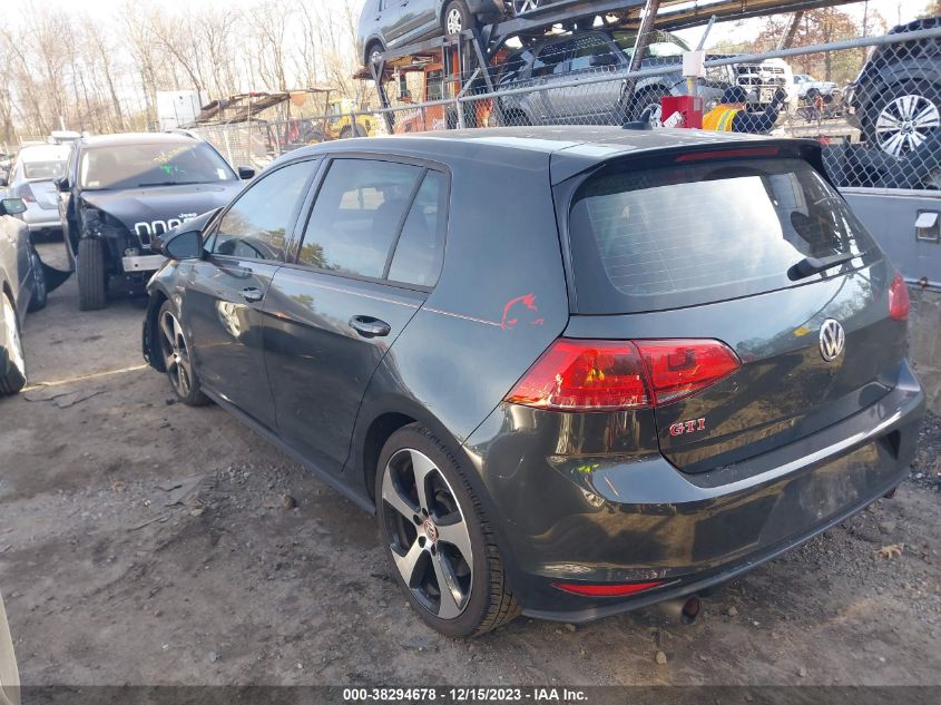 2016 VOLKSWAGEN GOLF GTI S W/PERFORMANCE PACKAGE 4-DOOR - 3VW547AU2GM067191