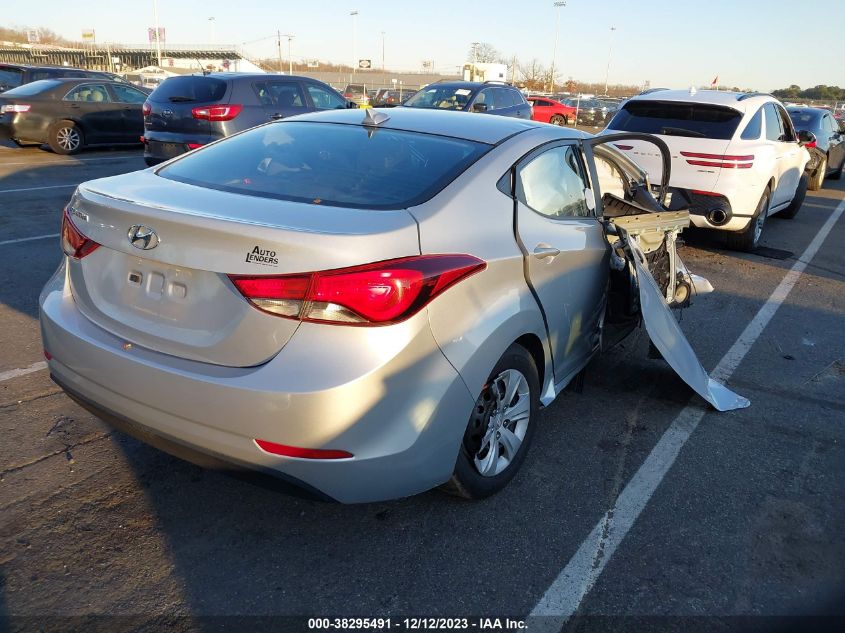 2016 HYUNDAI ELANTRA SE/SPORT/LIMITED - 5NPDH4AE5GH676145