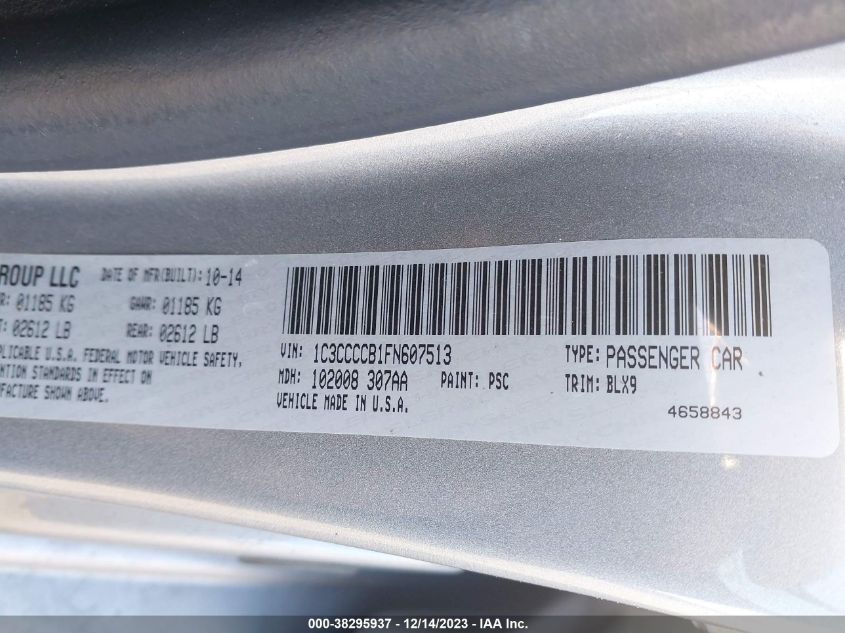 2015 CHRYSLER 200 C - 1C3CCCCB1FN607513