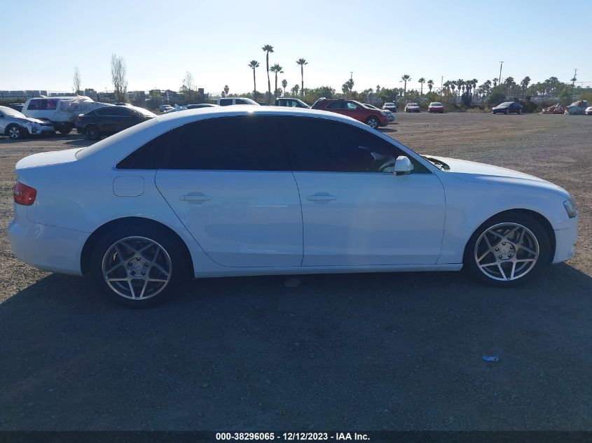 2013 AUDI A4 2.0T PREMIUM - WAUAFAFL0DA046029