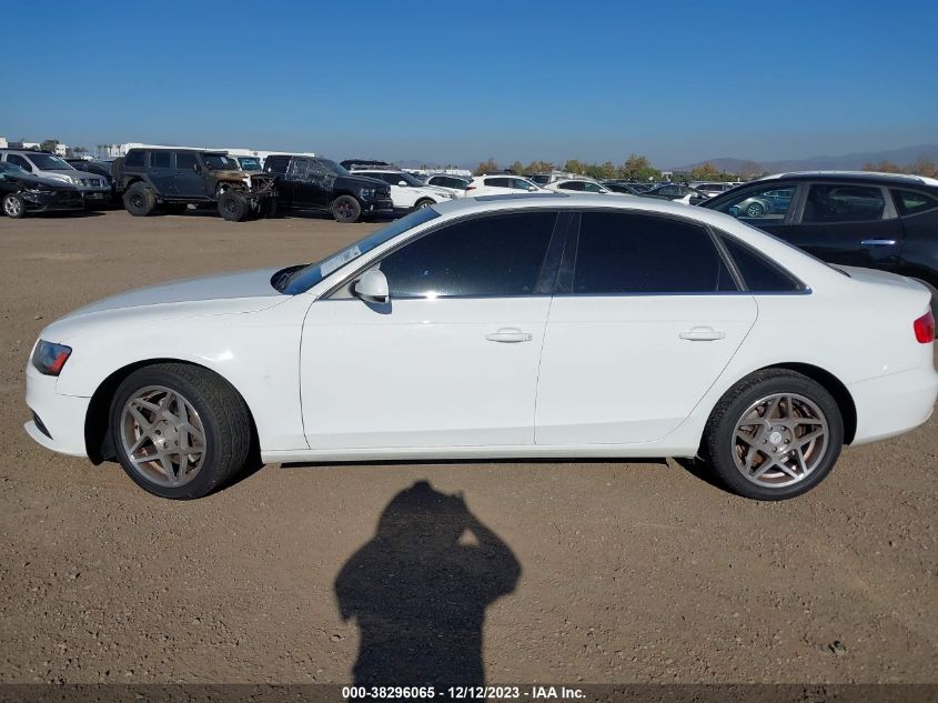 2013 AUDI A4 2.0T PREMIUM - WAUAFAFL0DA046029