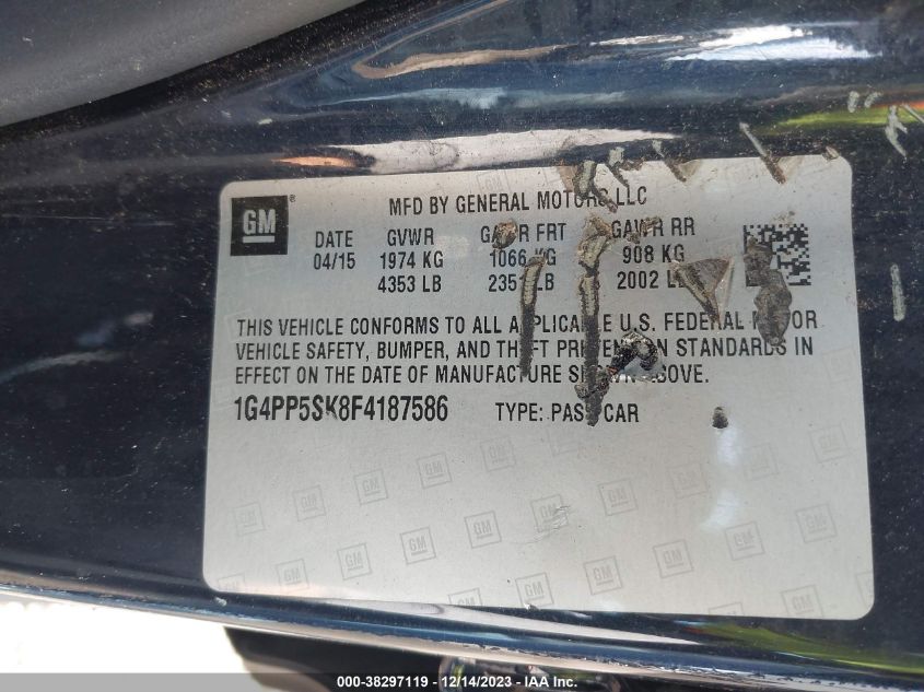 2015 BUICK VERANO - 1G4PP5SK8F4187586