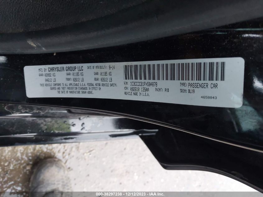 2015 CHRYSLER 200 C - 1C3CCCCB1FN584878