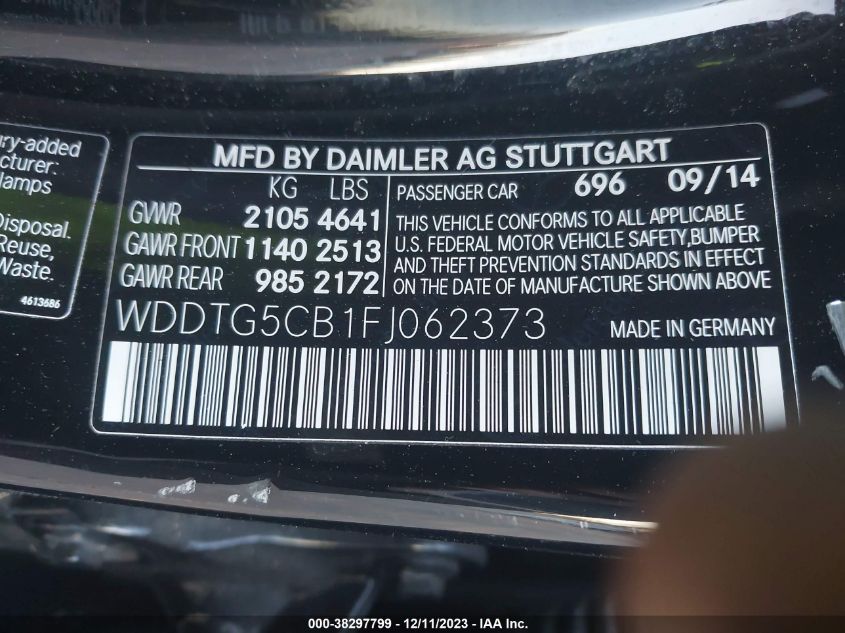 2015 MERCEDES-BENZ GLA 45 AMG 4MATIC - WDDTG5CB1FJ062373