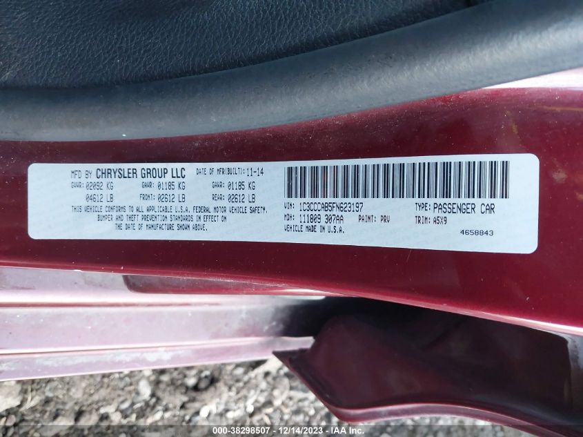 2015 CHRYSLER 200 LIMITED - 1C3CCCAB5FN623197