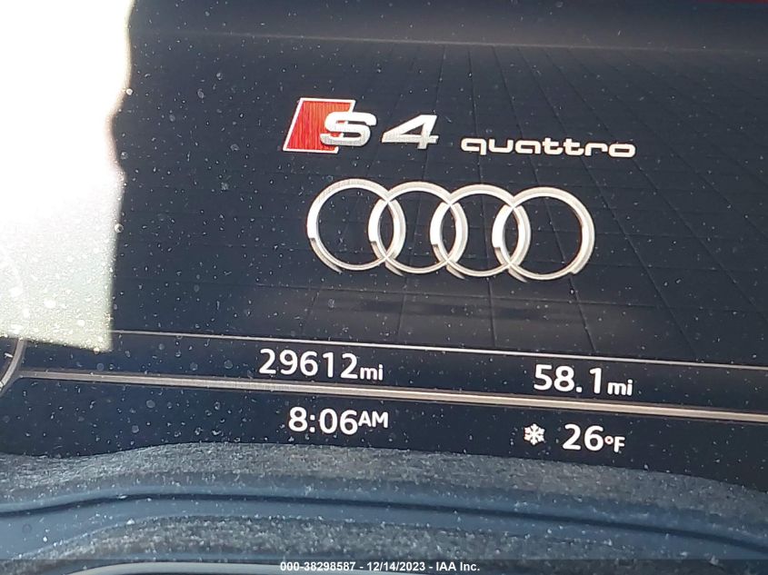 2018 AUDI S4 3.0T PREMIUM PLUS - WAUC4AF4XJA007743