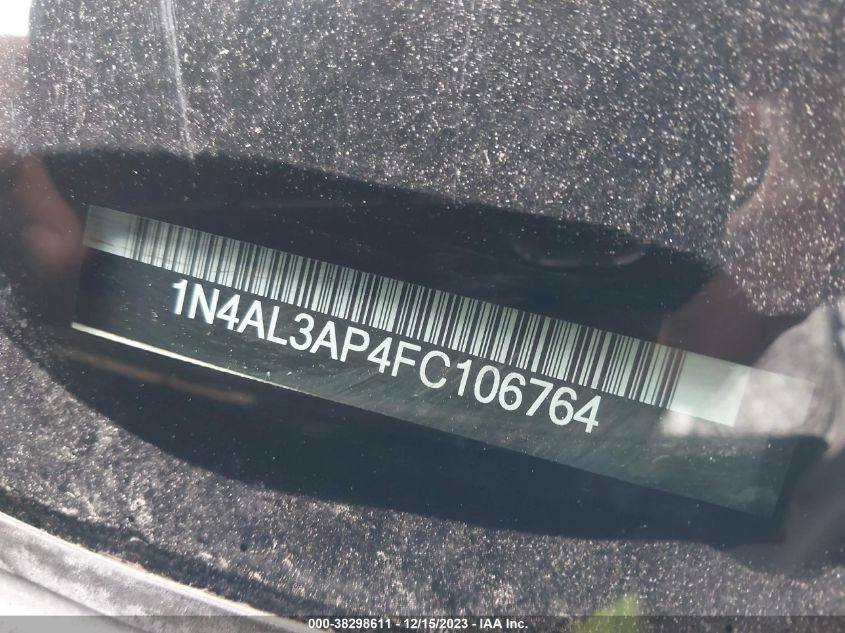 2015 NISSAN ALTIMA 2.5/S/SV/SL - 1N4AL3AP4FC106764
