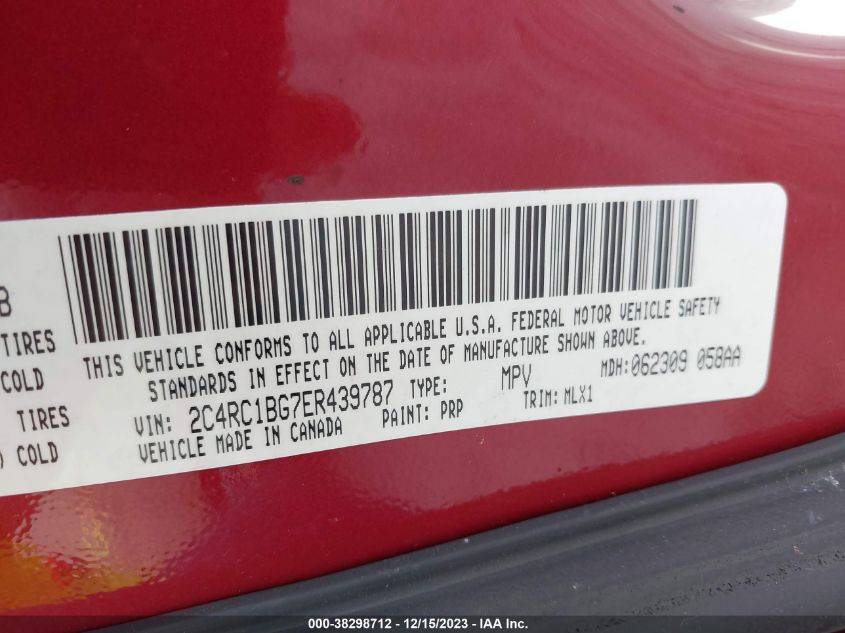 2014 CHRYSLER TOWN & COUNTRY TOURING - 2C4RC1BG7ER439787