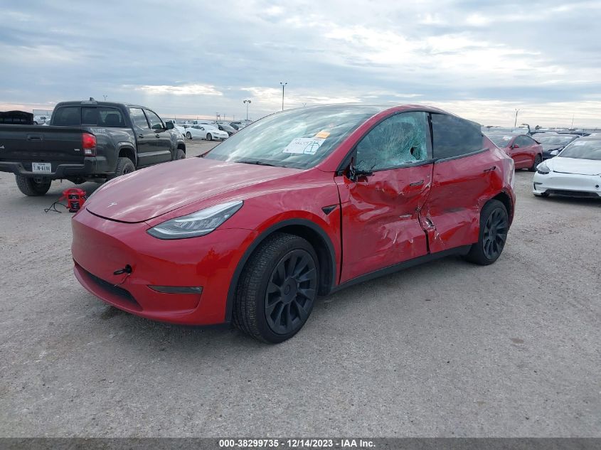 2022 TESLA MODEL Y LONG RANGE DUAL MOTOR ALL-WHEEL DRIVE - 7SAYGDEE7NF354507