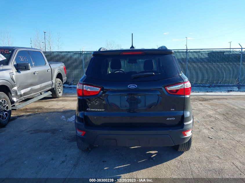 2018 FORD ECOSPORT SE - 0MAJ6P1UL4JC18608