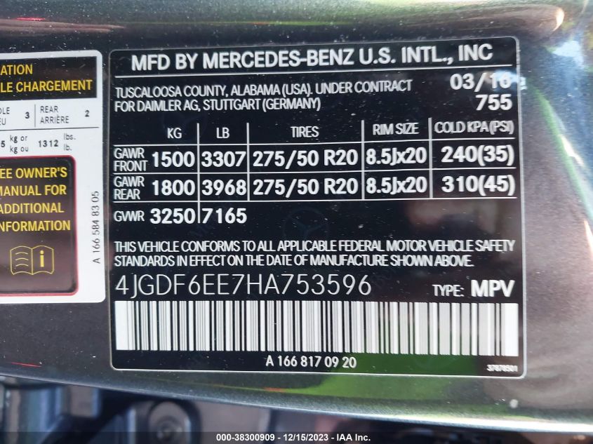 2017 MERCEDES-BENZ GLS 450 4MATIC - 4JGDF6EE7HA753596