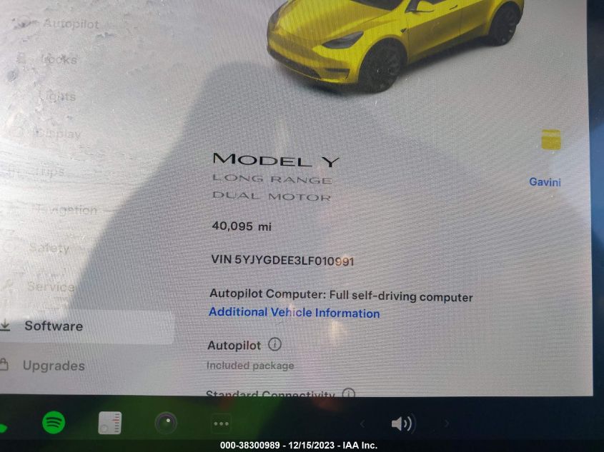 2020 TESLA MODEL Y LONG RANGE DUAL MOTOR ALL-WHEEL DRIVE - 5YJYGDEE3LF010991