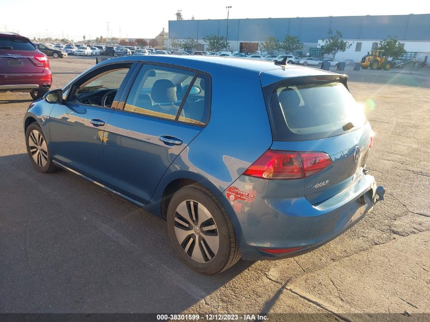 2016 VOLKSWAGEN E-GOLF SE - WVWKP7AU9GW915340