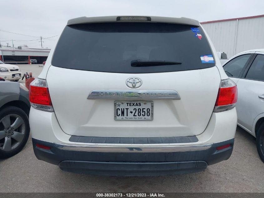 2013 TOYOTA HIGHLANDER - 5TDZK3EH1DS141874
