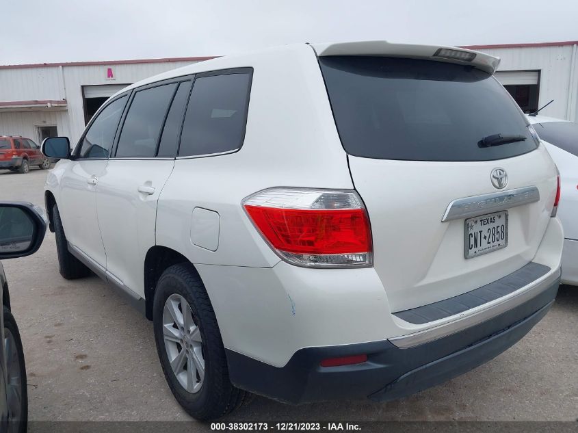 2013 TOYOTA HIGHLANDER - 5TDZK3EH1DS141874