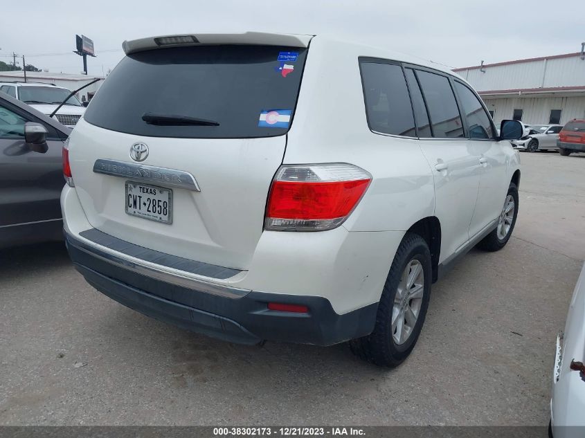 2013 TOYOTA HIGHLANDER - 5TDZK3EH1DS141874