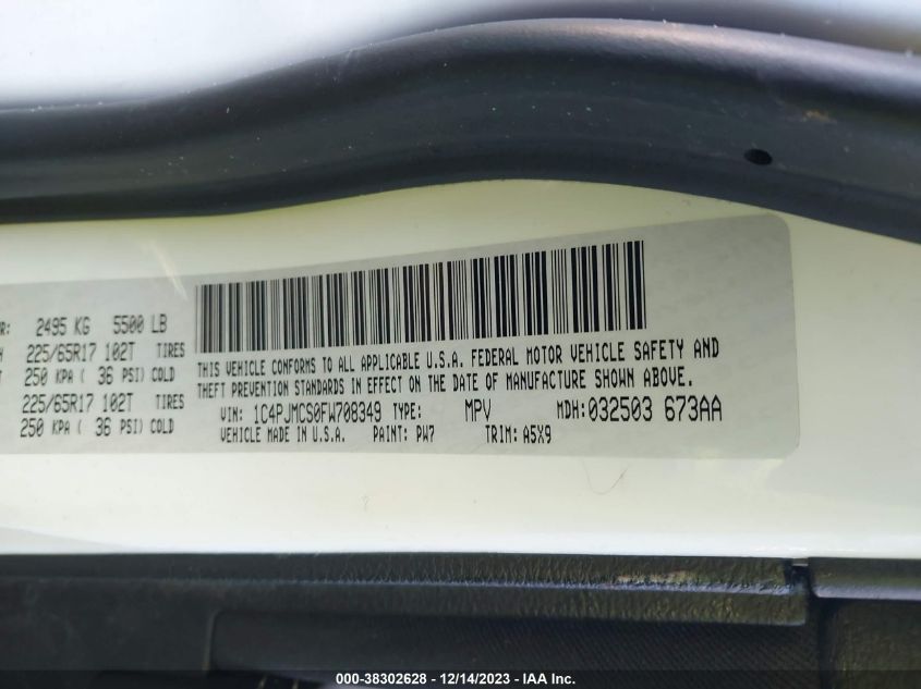 2015 JEEP CHEROKEE LATITUDE - 1C4PJMCS0FW708349