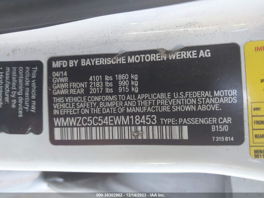 2014 MINI COUNTRYMAN COOPER S - WMWZC5C54EWM18453