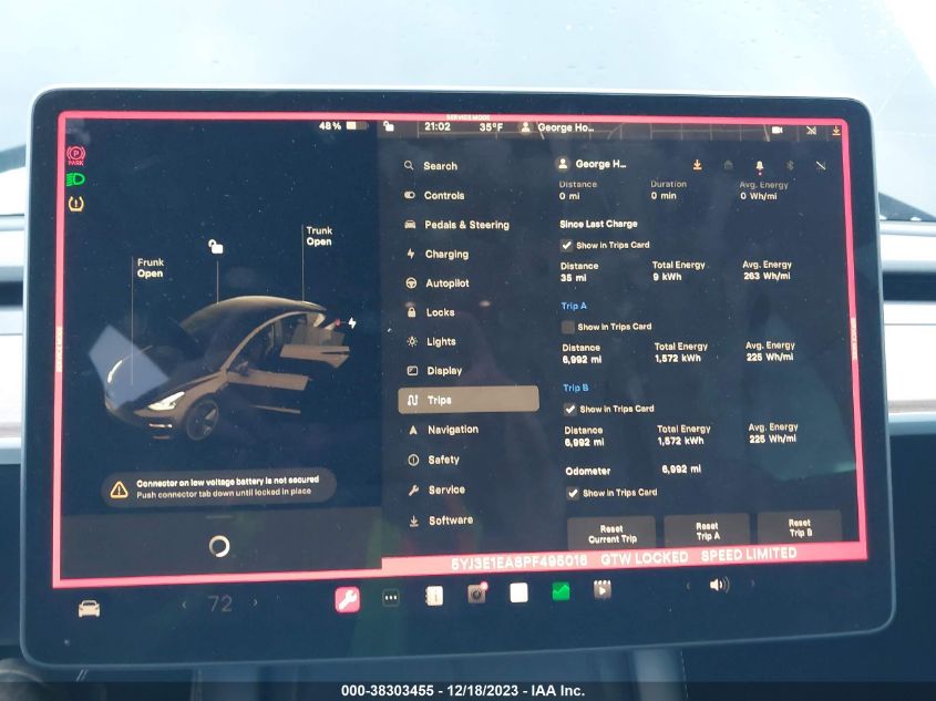2023 TESLA MODEL 3 REAR-WHEEL DRIVE - 5YJ3E1EA8PF495016