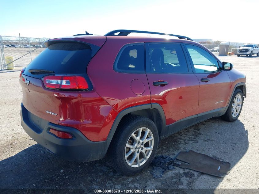 2016 JEEP CHEROKEE SPORT - 1C4PJLAB5GW234557