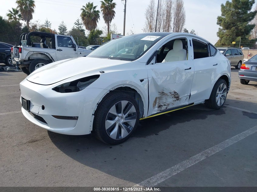 VIN 7SAYGDEE6NF545738 2022 TESLA MODEL Y LONG RANGE DUAL MOTOR ALL-WHEEL DRIVE