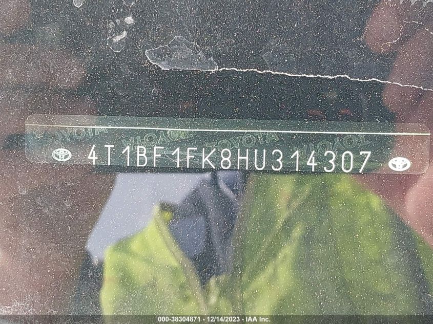 2017 TOYOTA CAMRY SE - 4T1BF1FK8HU314307